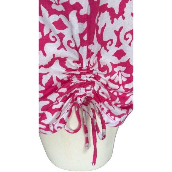 Caribbean Joe Petite Pink V-Neck Short Sleeve Pullover Top Women's Petite Large - Picture 6 of 8